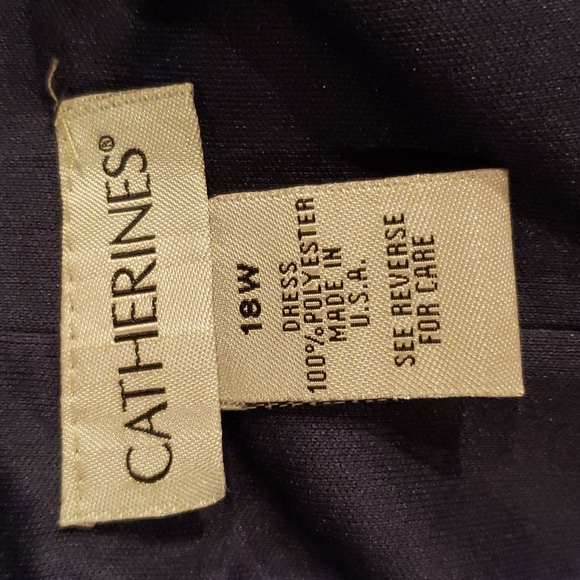 CATHERINES Navy Blue Masquerade Beaded Dress Set sz 18W Women's Plus Evening - Picture 9 of 12